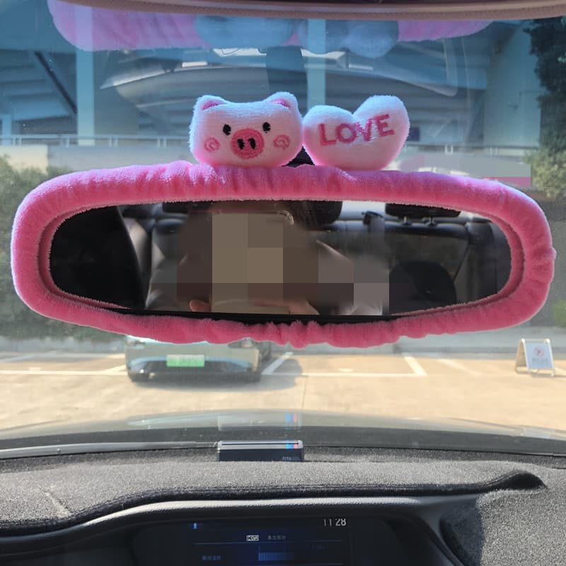 Capa de espelho retrovisor interno de carro com desenho animado