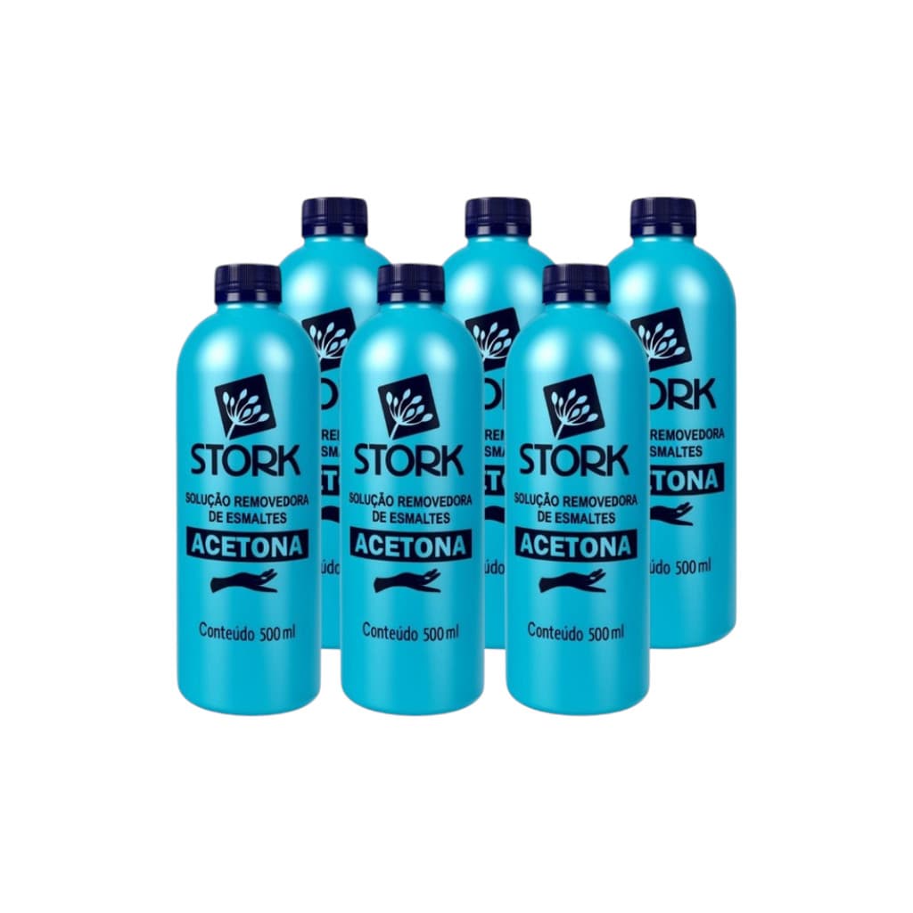 KIT Removedor de Esmalte A Base De Acetona Stork 500ml (6 unidades)