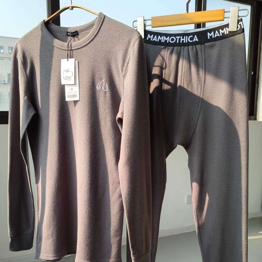 Estilo europeu Cross-Border outono inverno masculino esportes esqui conjunto de roupa interior térmica topo calças compr