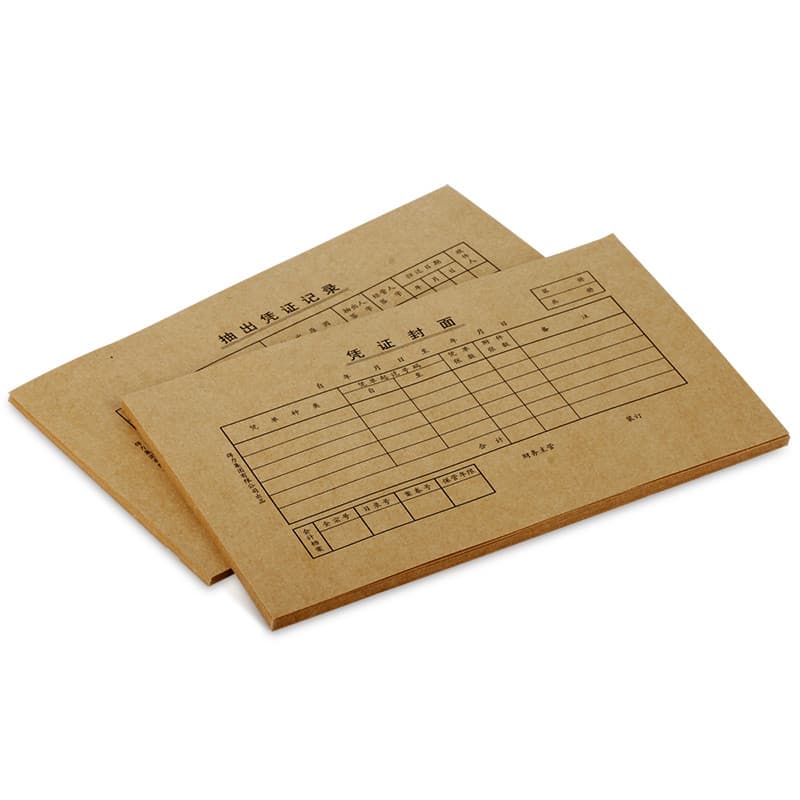 Deli 3479 marrom amarelo papel Kraft capa de ligação 25 unidades/pacote suprimentos de contabilidade tamanho grande 22K