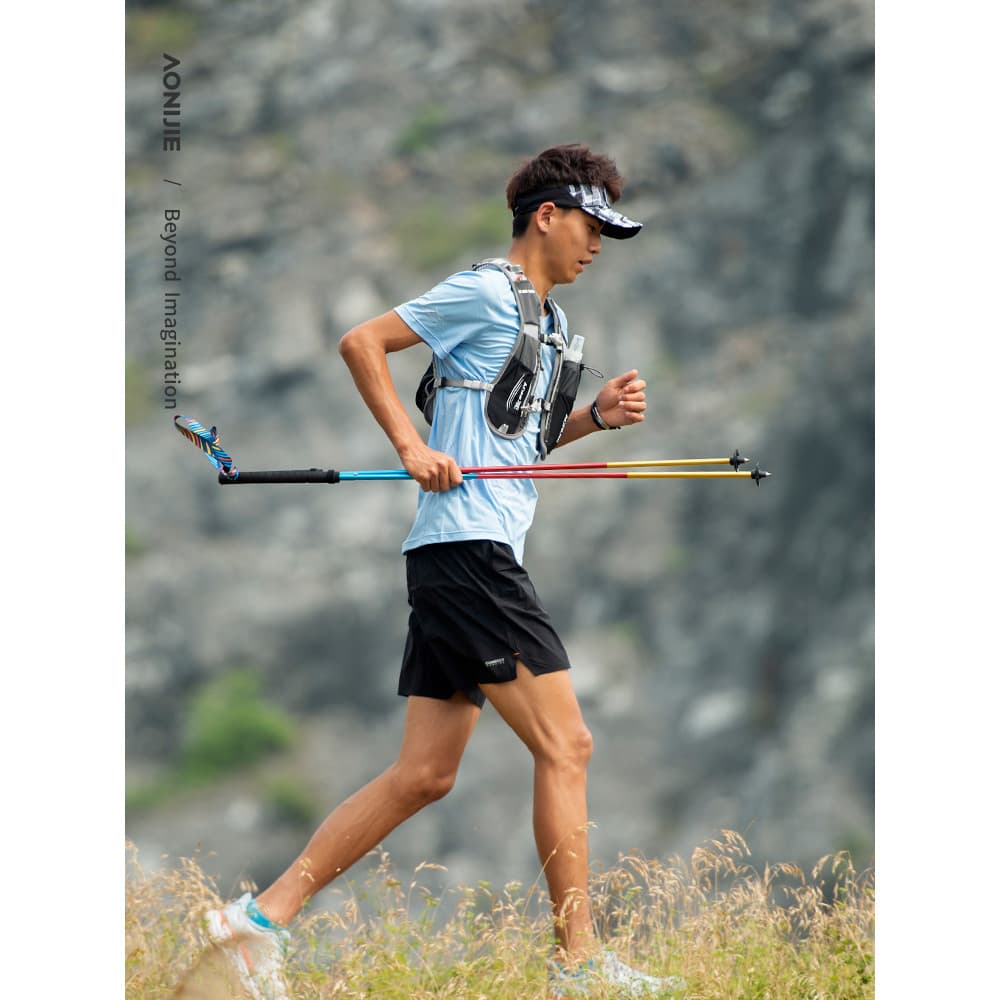 Onijie leve escalada Z-polo liga de alumínio estilo dobrável caminhadas montanha homens mulheres ao ar livre Cross-Count