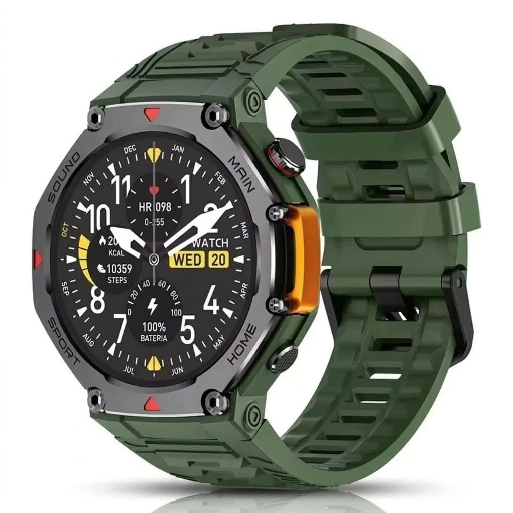 Relogio Smartwatch Tatico Militar M Rex 4 Microwear Amoled GPS NFC 150 Sports Prova De Agua Original