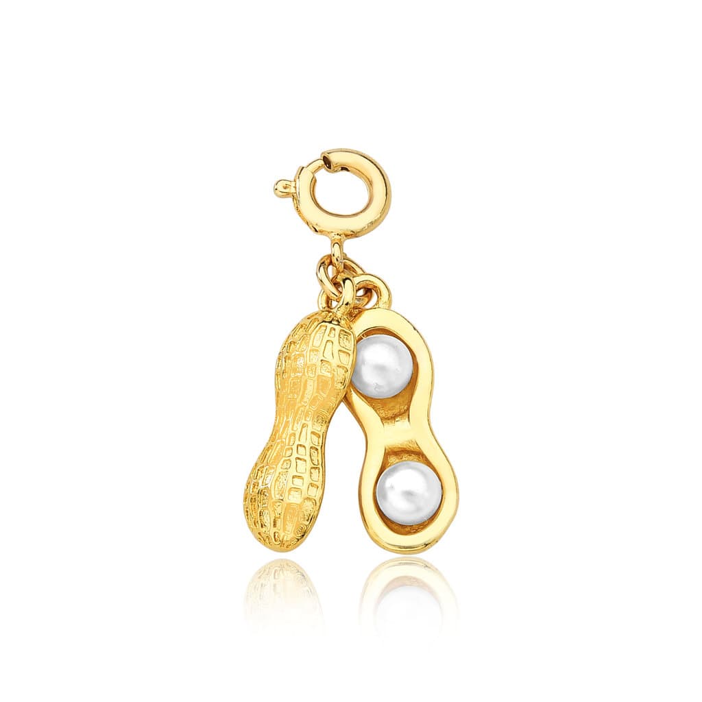 Pingente com Fecho Amendoim Revestido em Ouro