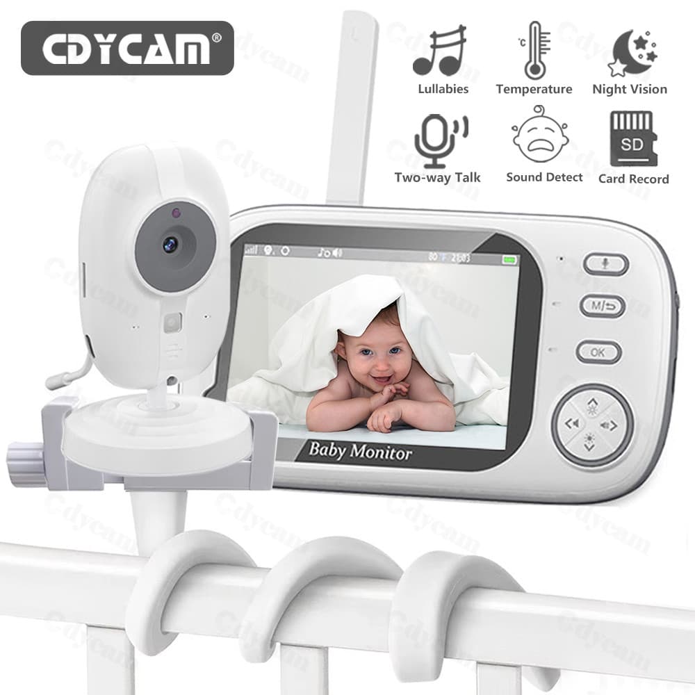 3.5" Babá Eletrônica, Bebê Câmera Monitor Vídeo,720P HD Monitor de Bebe,Visão nocturna,Sem Wi-Fi ,Temperatura ambiente