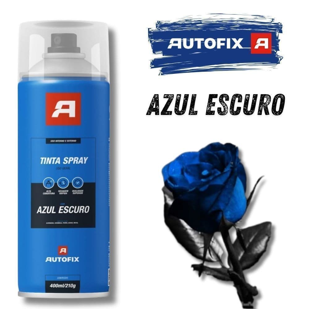 Tinta Spray Azul Escuro Uso Geral  400ml – Respeito Total ! OK