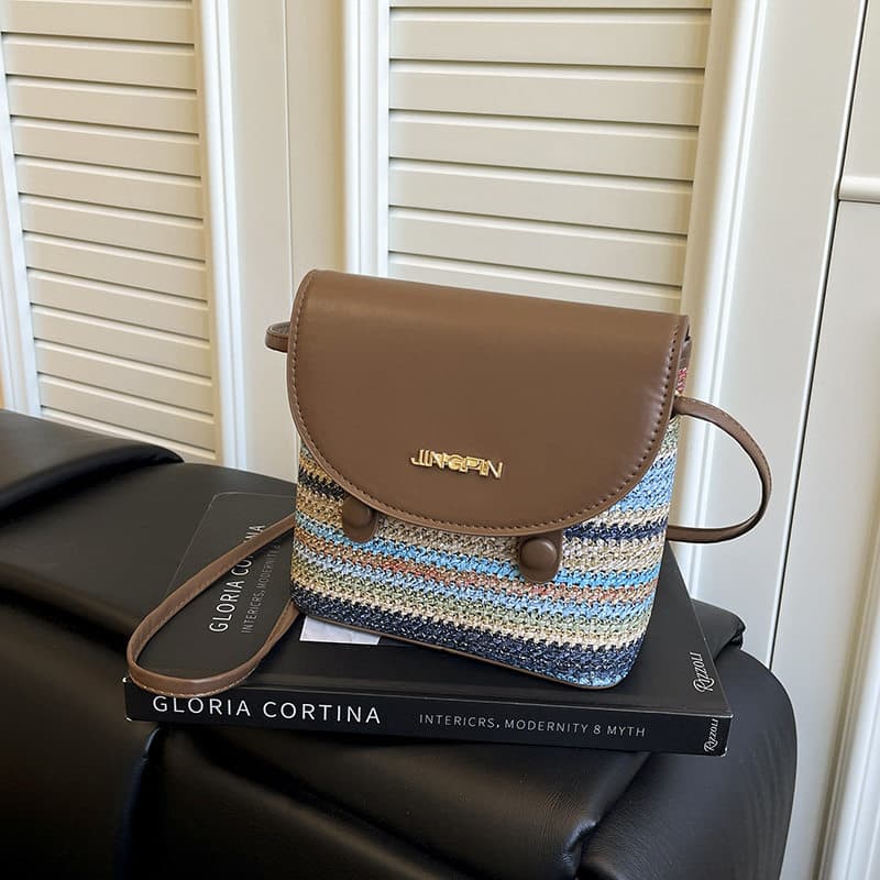 bolsa feminina Bolsa Bolsa pequena de cor contrastante Popular deste ano, novo estilo feminino, bolsa mensageiro de verã