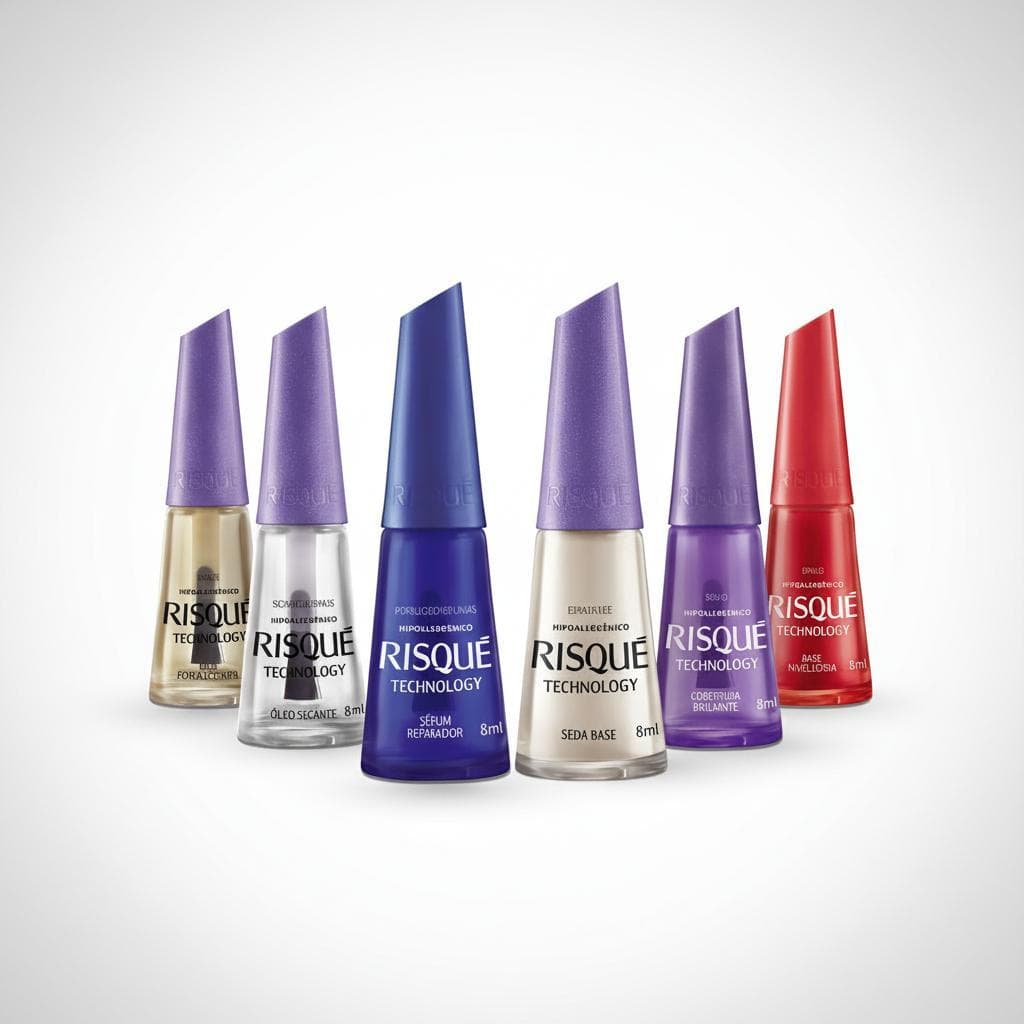 Coleção Esmaltes Risqué - Preparadores,Bases & Tratamento