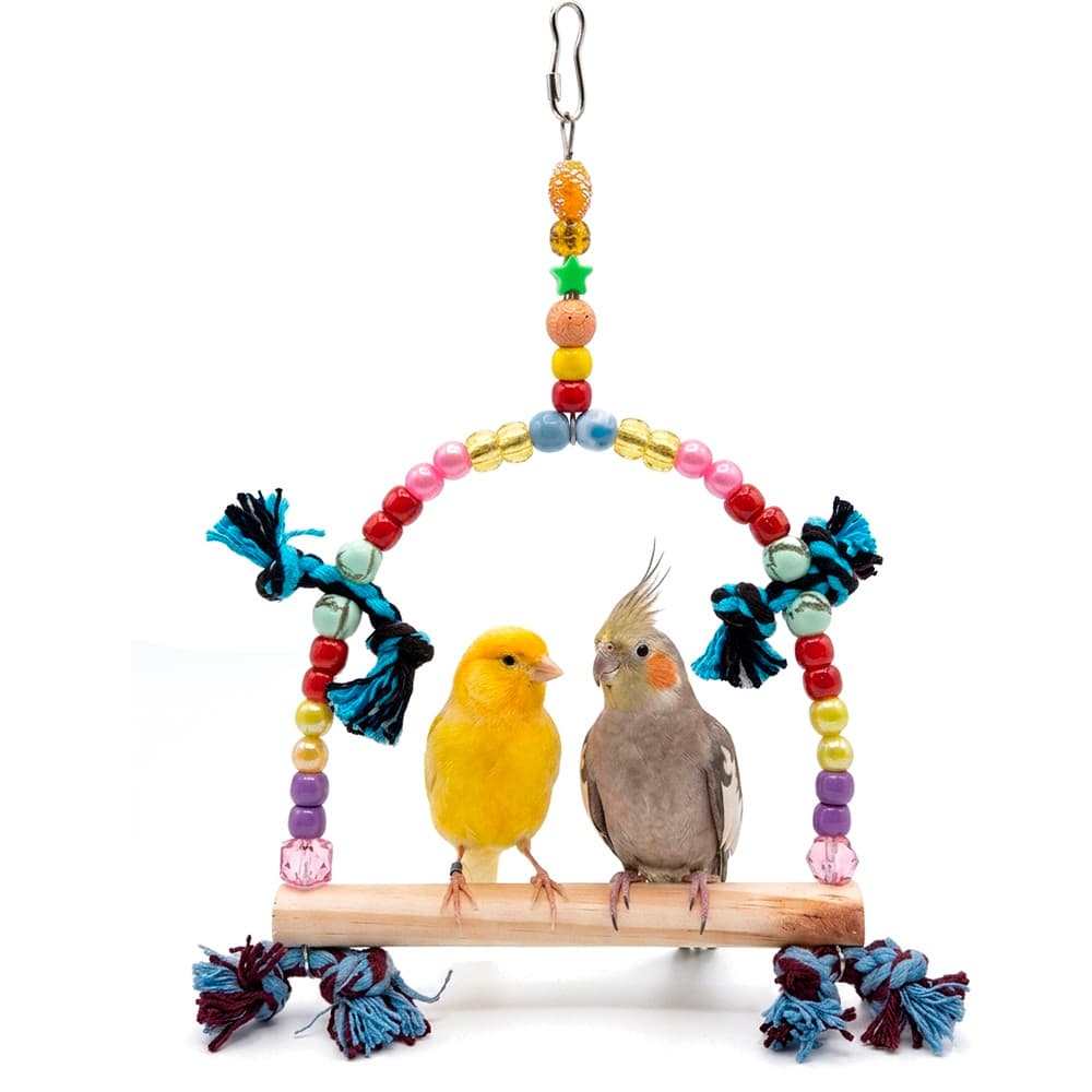 Brinquedo para Calopsita Balanço Redondo Grande Happy Bird 10219 Psitacídeos Aves Gaiola Diversão