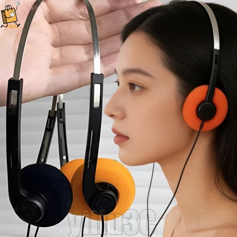 [Prim] Fones De Ouvido Intra-Auriculares Retrô-Fone Com Fio Nostálgico Dos Anos 80 90 Mp3 Walkman-Retro Clássico-Suporte