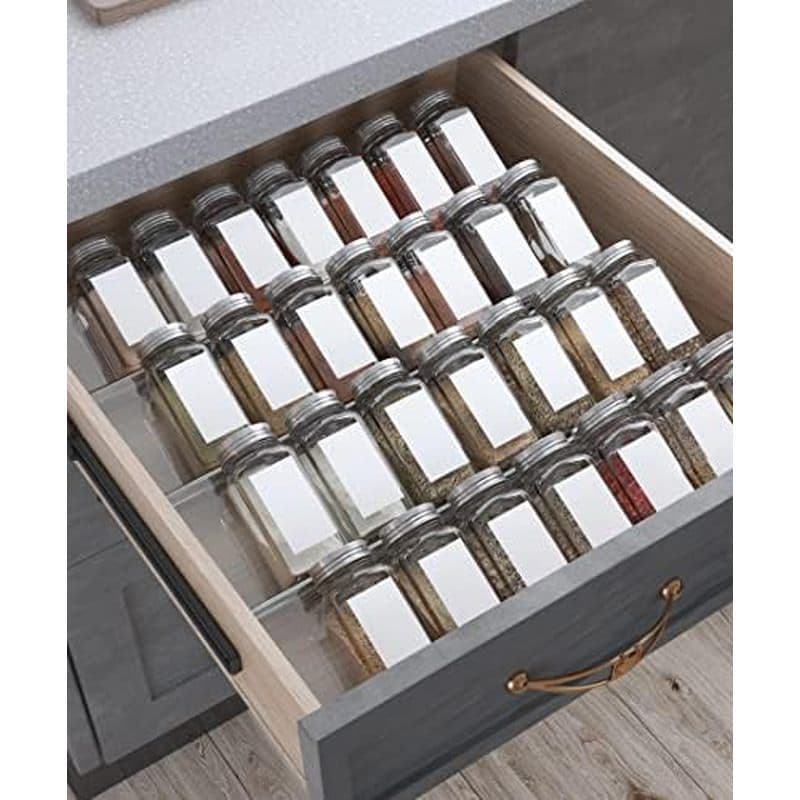 Acrílico Contém Antimbee Da Cozinha 4 Especiarias Inc Não Embala Tempero (Frascos Bandeja De 13 " Rack De 26 " Para Pote