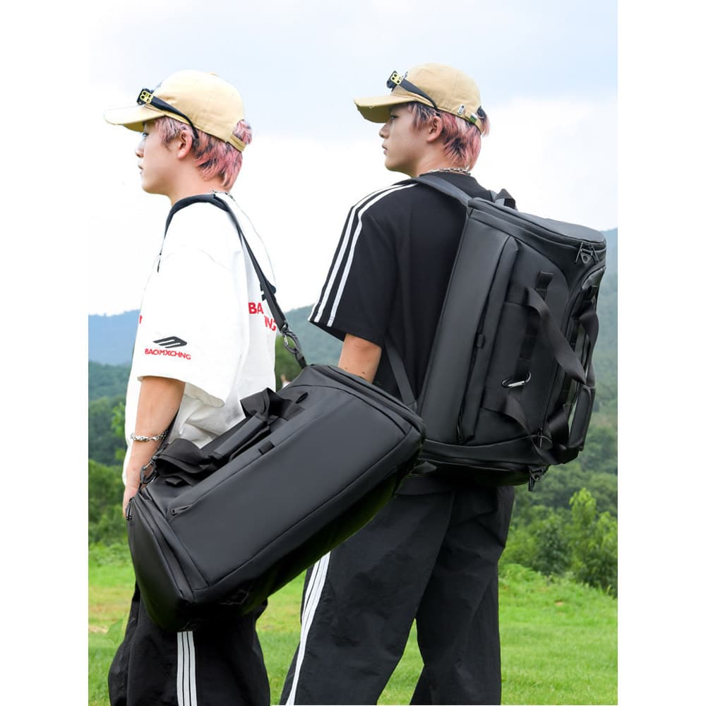 Bolsa de ginástica esportiva separação seca e molhada bolsa masculina mochila grande capacidade viagem de negócios leve