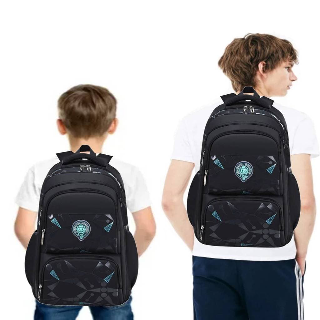 Mochila Masculina Bolsa de Costas Escolar Espaçosa Porta Lápis Fichario Notebook