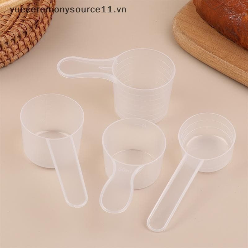 Colher De Leite Em Pó De Plástico Transparente 10 Unidades 15/25/30/35g Com Medidora De Cozimento De Cozinha Graduada ML