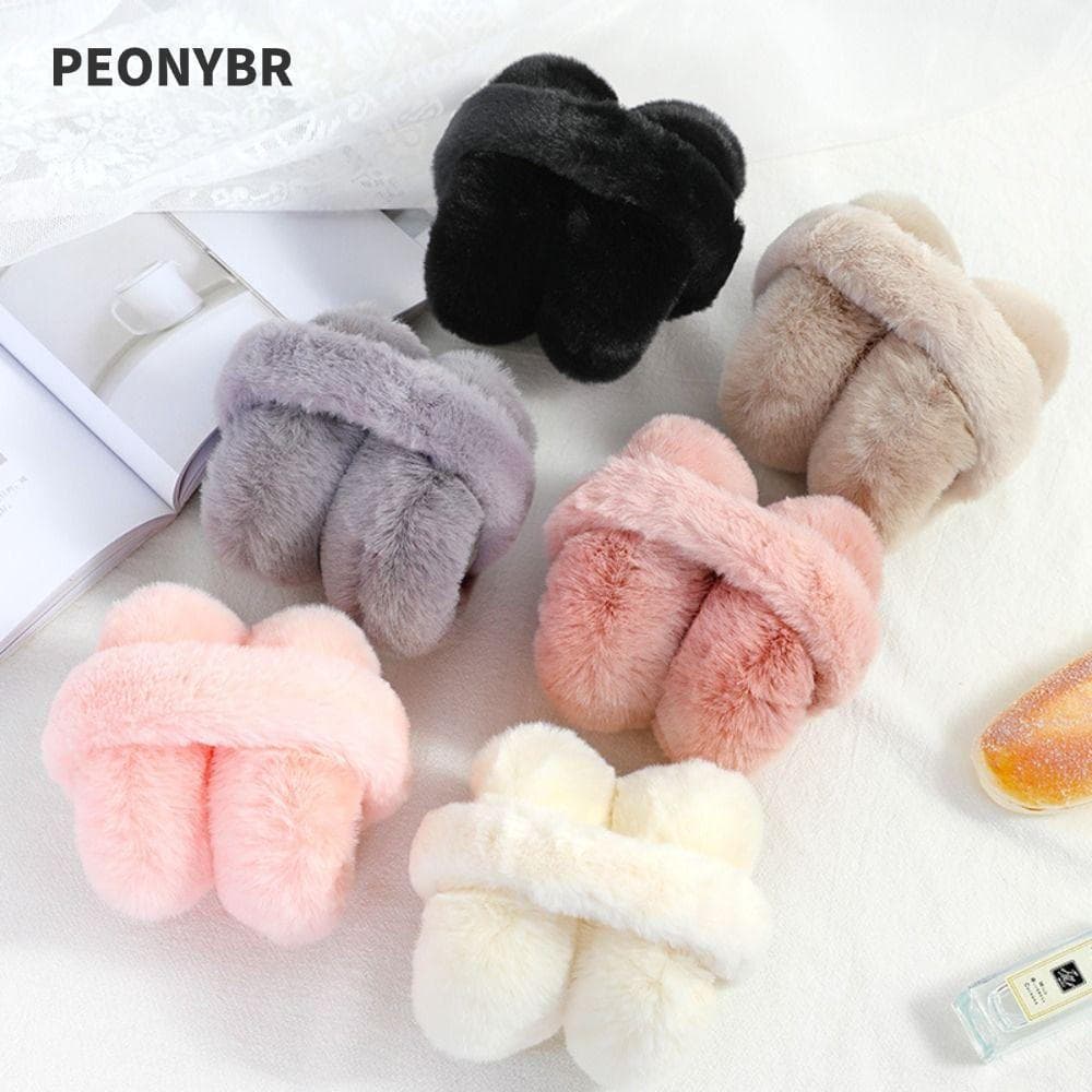PEONYHOME Aquecedor De Orelha De Pelúcia , Protetores Inverno Com Proteção Contra Frio De Cor Sólida , Capa De Ouvido Qu
