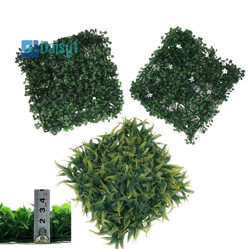 Margarida1 Conjunto De Simulação De Paisagem De Plástico Gramado Plantas Verdes 25x25cm Paredes De Artificiais Folhagem