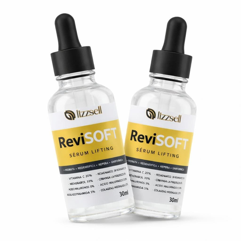 2 ReviSoft Serum Facial Vitamina C e Acido Hialuronico