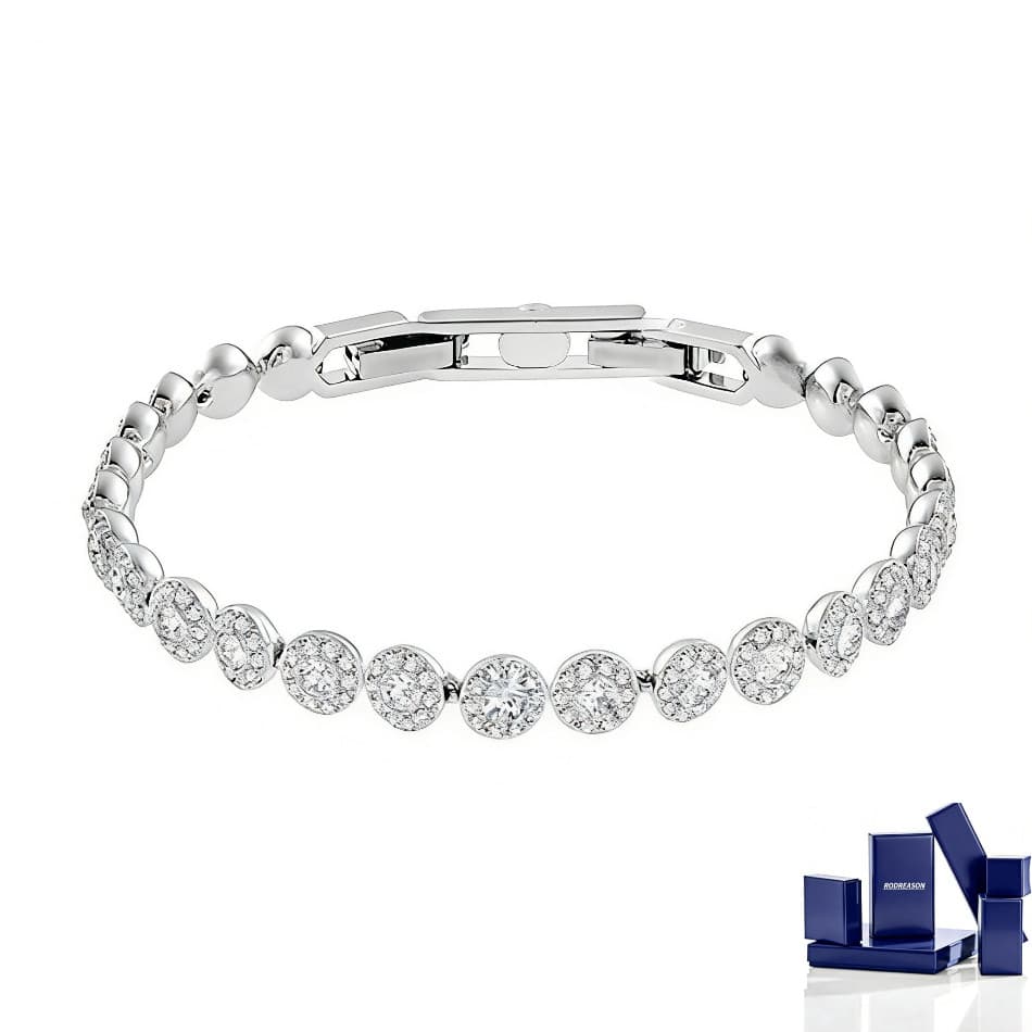Pulseira feminina com pingente de ouro rosa diamante Fashion, adequada para o dia dos namorados