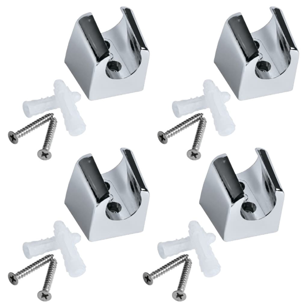 Kit 4 Suporte Ducha Higienica Cromada Universal ABS