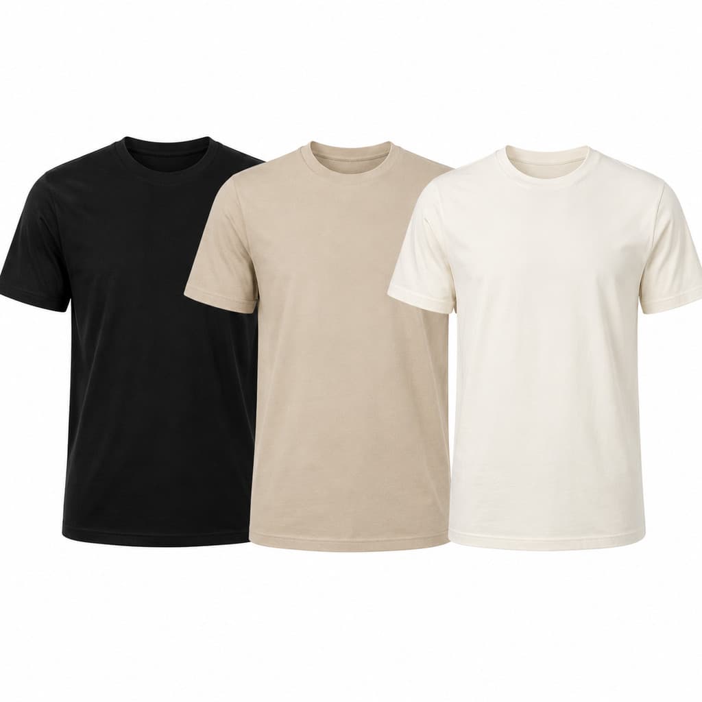 Kit com 3 Blusas Peruanas Malha Cotton com 5% de Elastano
