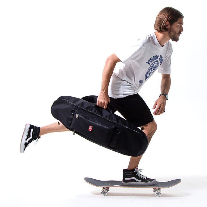 MACKAR Bolsa de skate de um ombro Bolsa de armazenamento de equipamentos de proteção Bolsa de skate à prova d'água Doubl