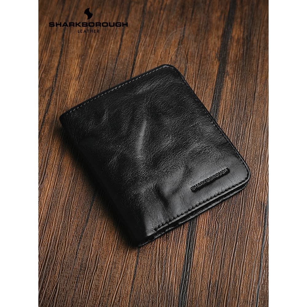 Carteira masculina feminina de couro genuíno carteira Horizontal 2024 novo estilo de couro Original artesanal árvore cre
