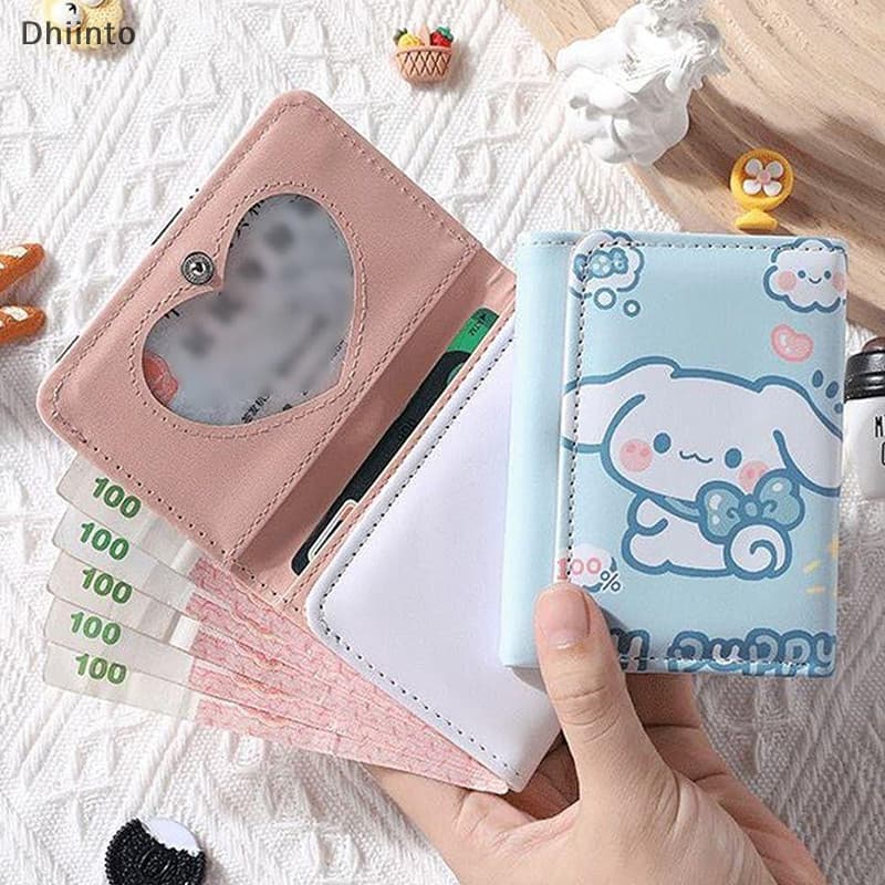 [Cartoon Sanrio Kuromi Pochacco Cinnamoroll Carteira Com Múltiplas Ranhuras Pu De Moedas Slot De Cartão Armazenador De C
