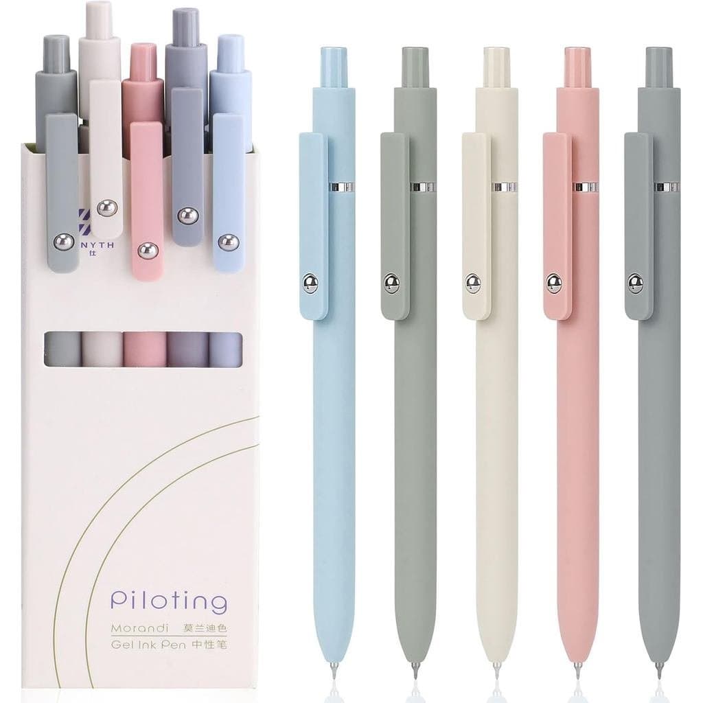 ITAWIXS Colorful Gel Pens, 6Pcs 0.5mm Fine Point Retractable Multi Colored Pens for Journaling, Sketching, School Suppli