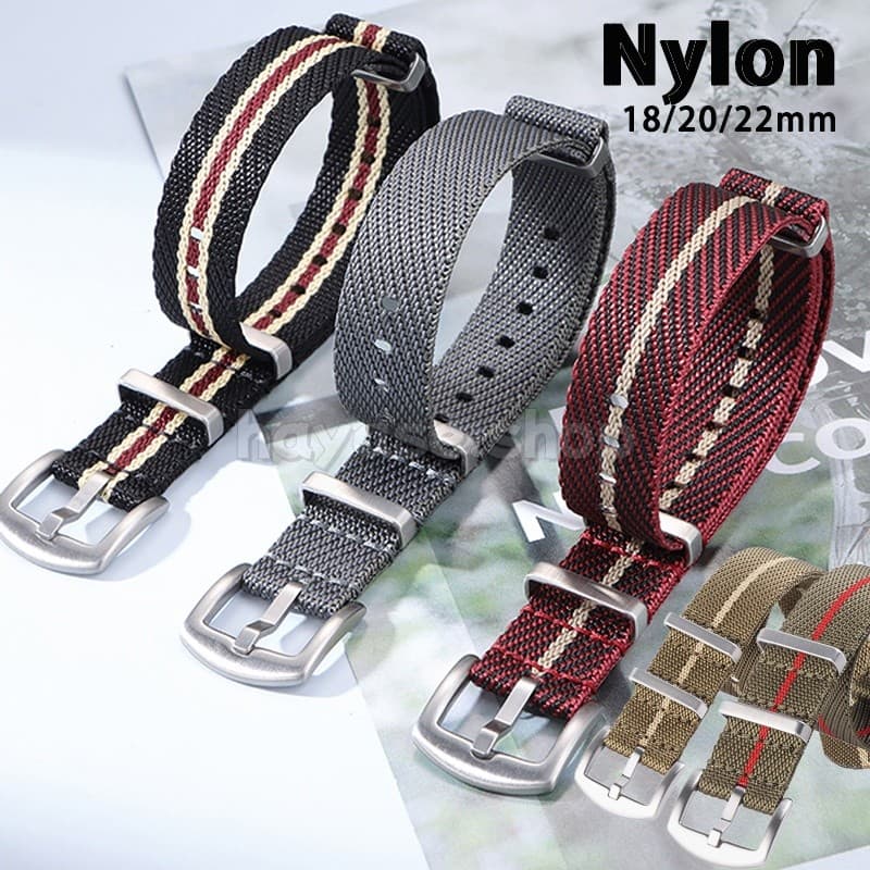 Moda Nylon One Loop Watch Band Pulseira 18/20/22mm Soft Zulu Canvas Universal Para Substituição Homens Mulheres Esporte