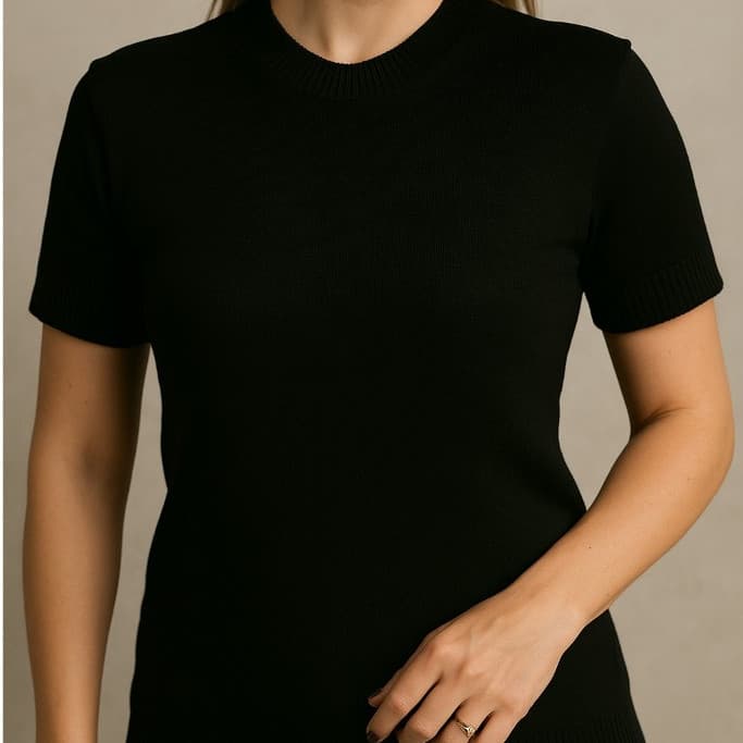 BLUSA BÁSICA MODAL GOLA CARECA PLUS SIZE TRICOT MALHA VERAO ESTILO MODA