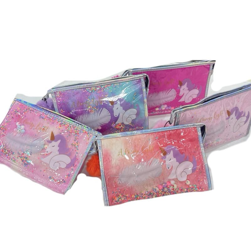 Necessaire Grande Organizadora Multi-uso Holográfica Estrela e Lantejoulas OVOGA