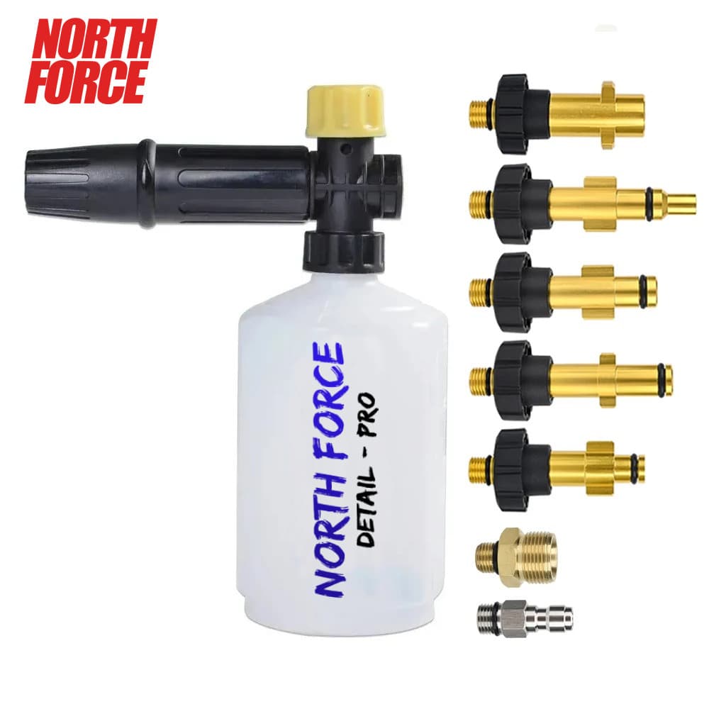 Lança de Espuma 500ml North Force – Snow Foam para Lavagem de Carros, Lavadora Engate Rápido Karcher/Wap/Vonder/Stihl