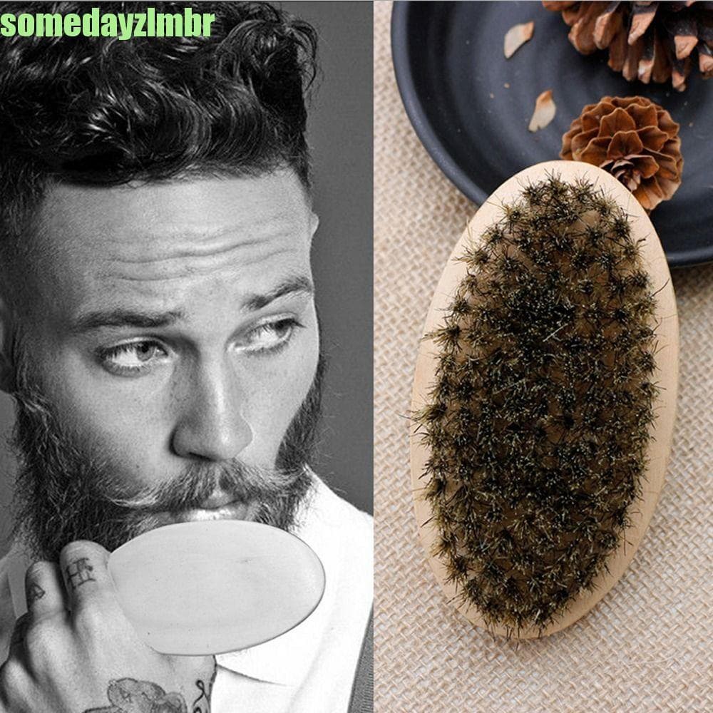 SOMEDAYZL0M 2/3pcs Conjunto De Escova E Pente Para Barba , Kit Profissional Antiestático De Bigode Masculino ,