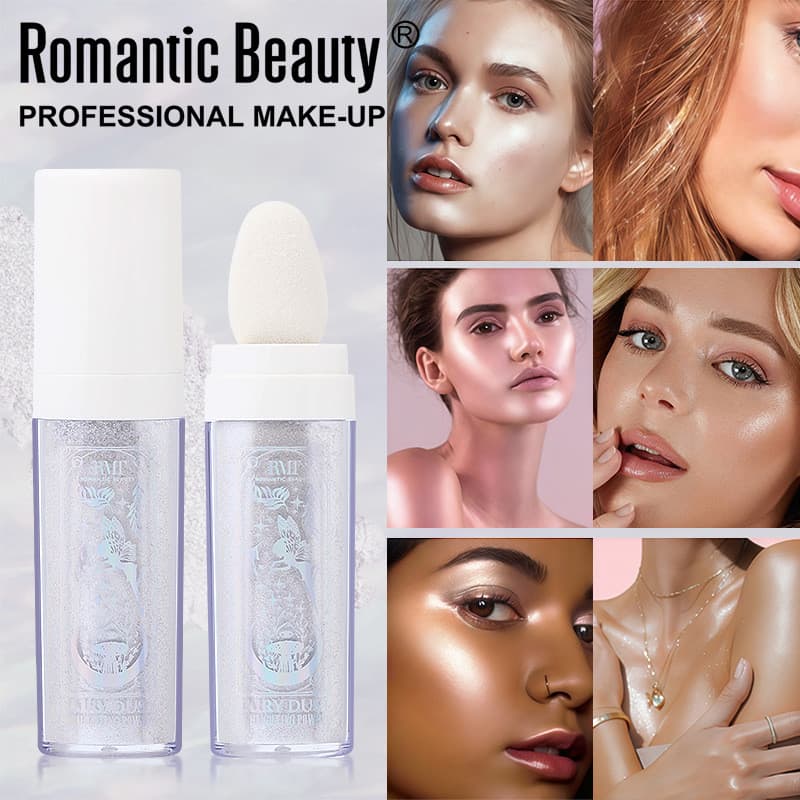 Pó de tapinhas de alto brilho, reparação multiuso, beleza tridimensional, pó de alto brilho, maquiagem Facial Natural EI