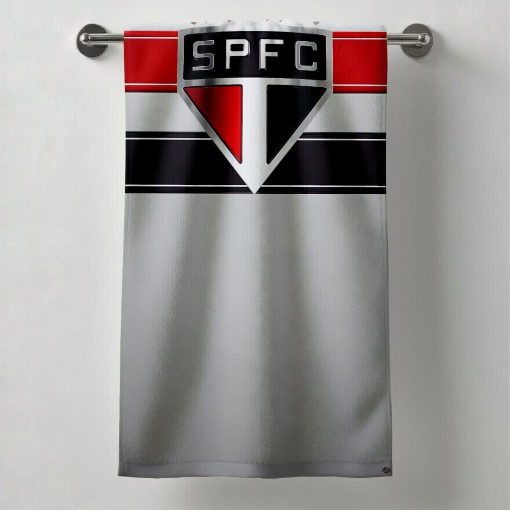 Toalha Banho Praia Piscina Time Futebol São Paulo SPFC Tricolor Torcedor Macia Atoalhada Exclusiva