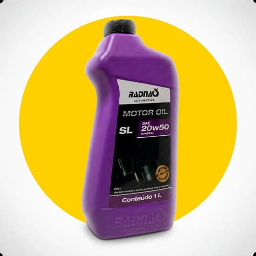 Óleo Motor Carro 20w50 Mineral Sl Sae 1 Litro Radnaq P/ 5.000KM