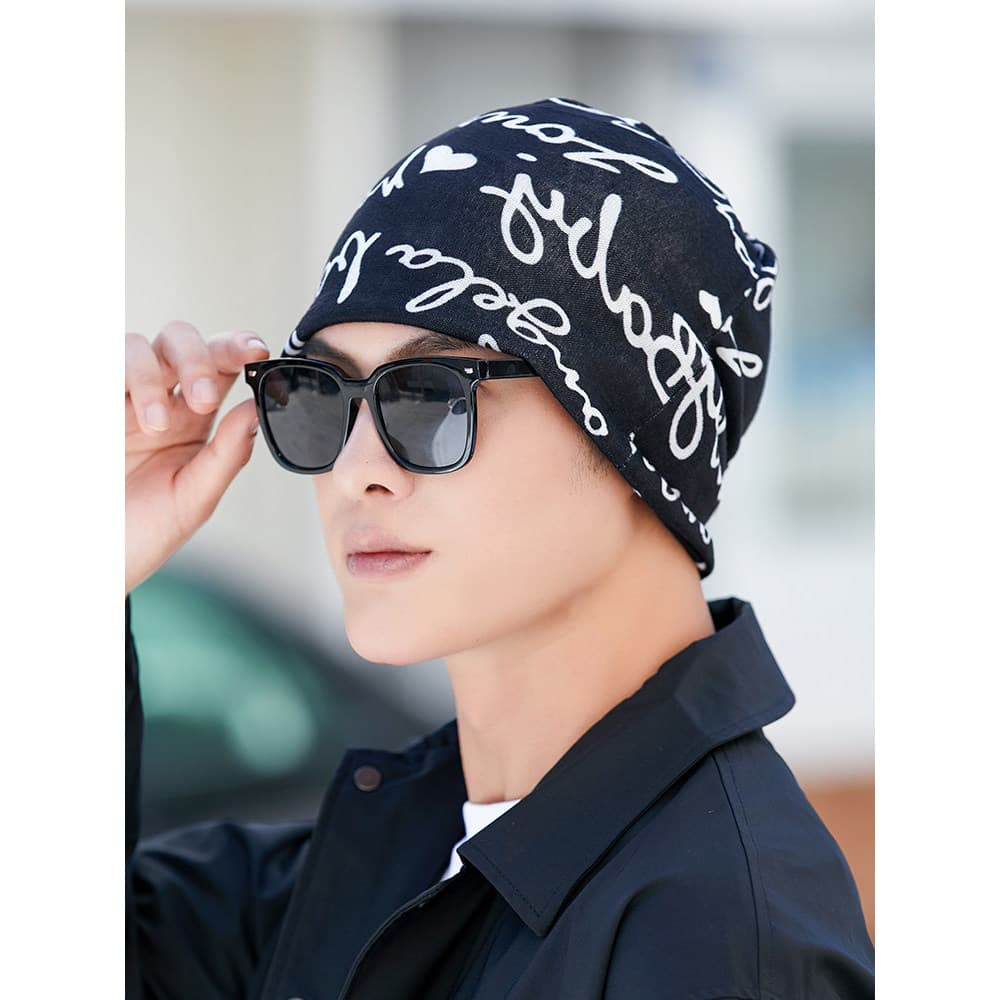 Chapéu masculino na moda primavera outono versão coreana All-Match Baotou chapéu engrossado inverno quente pilha chapéu