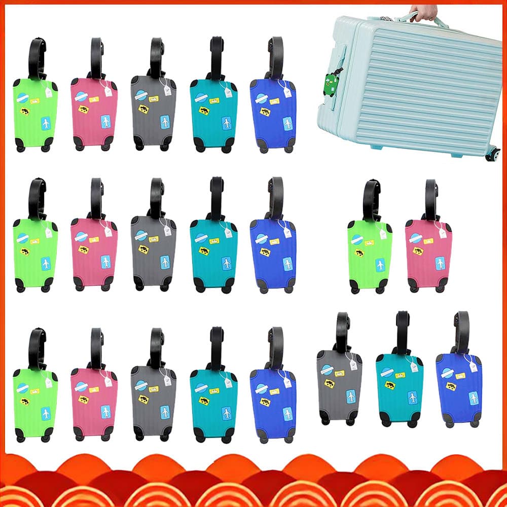 20u. Identificador De Bagagem Tag (5 cores) De Mala De Viagem Silicone