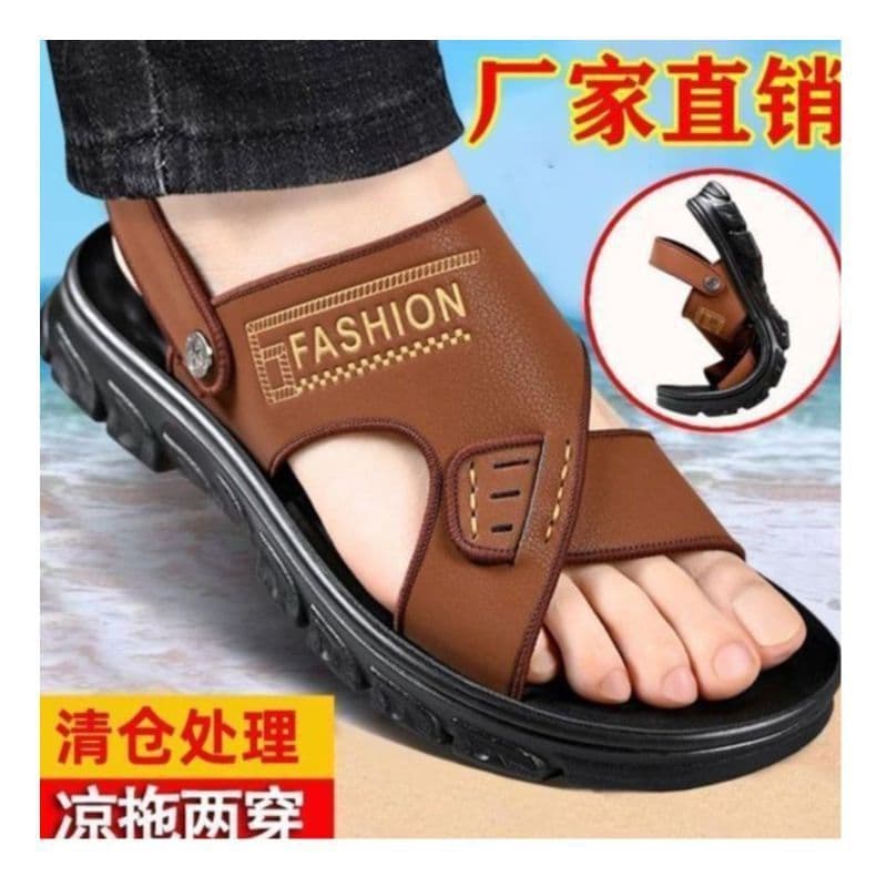 Frete grátis sandálias masculinas chinelos de uma peça de duas peças usar verão masculino para fora durável sola grossa