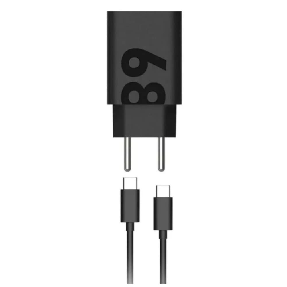 Carregador de parede turbo 10x 68w tipo-c c/ 1 metro de Cabo emborrachado tipo-c