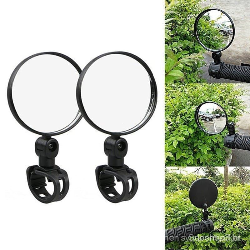 1 Pc Espelho Retrovisor Da Motocicleta Universal Guidão De Bicicleta 360 Rotação Ajustável Para Ciclismo Acessórios