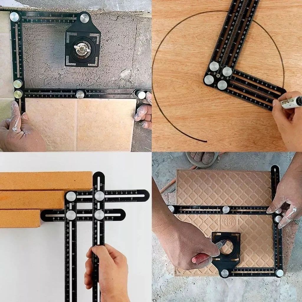Gabarito Esquadro Articulado Corte Furo Cerâmica Azulejo