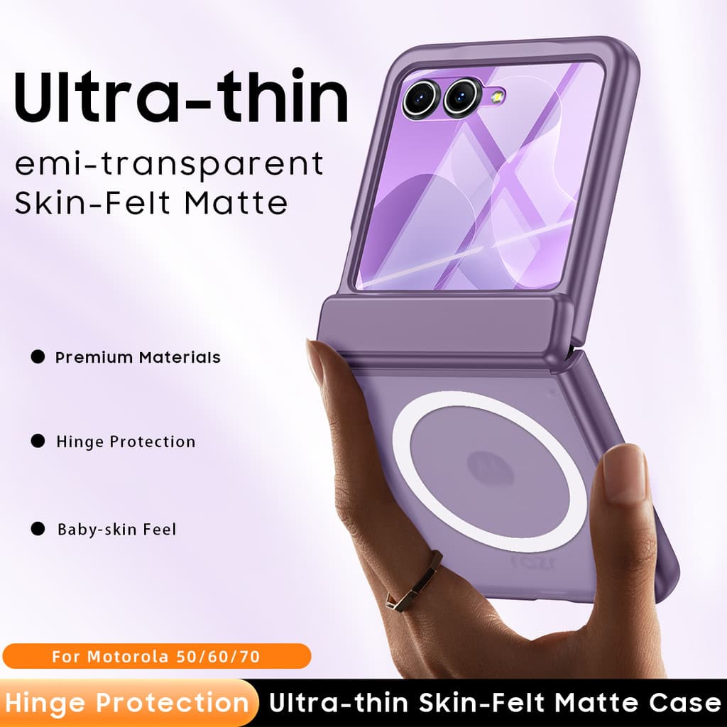 Capa De Telefone Para Motorola Razr 70 2026 Moto 60 50 5G Duro Transparente Dobradiça Intermediária Magnética Carregamen