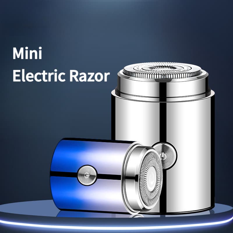 Mini Barbeador Elétrico para Homens, Máquina de Barbear Portátil para Viagem, Aparador de Barba Masculino, Barbeador Fac