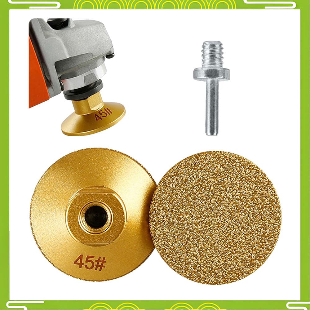 Cabeça de moagem plana de rebarbadora dourada M10 50mm 45 #Emery Cabeça de moagem