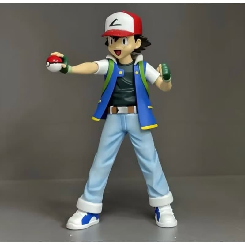 Ash Ketchum Pikachu Pokémon Decorativo | Action Figure Geek Colecionável de Campeão