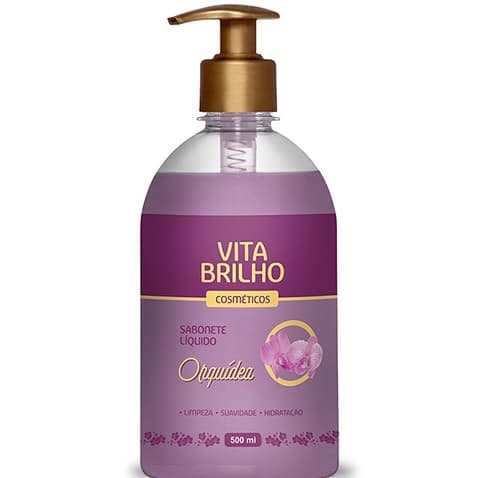 Sabonete Líquido Orquídea Vita Brilho 500ml Limpeza Suavidade Hidratação Higiene Diária
