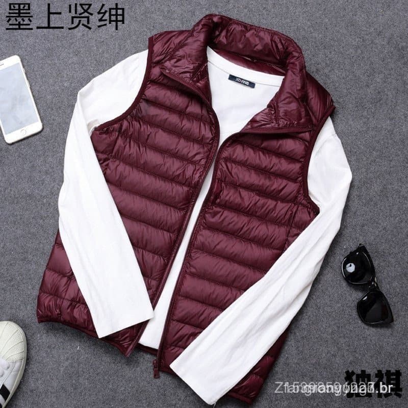 2025 Outono Inverno Novo Colete De Algodão Leve Para Homens Sem Mangas Plus Size Jaqueta Estilo Casual .