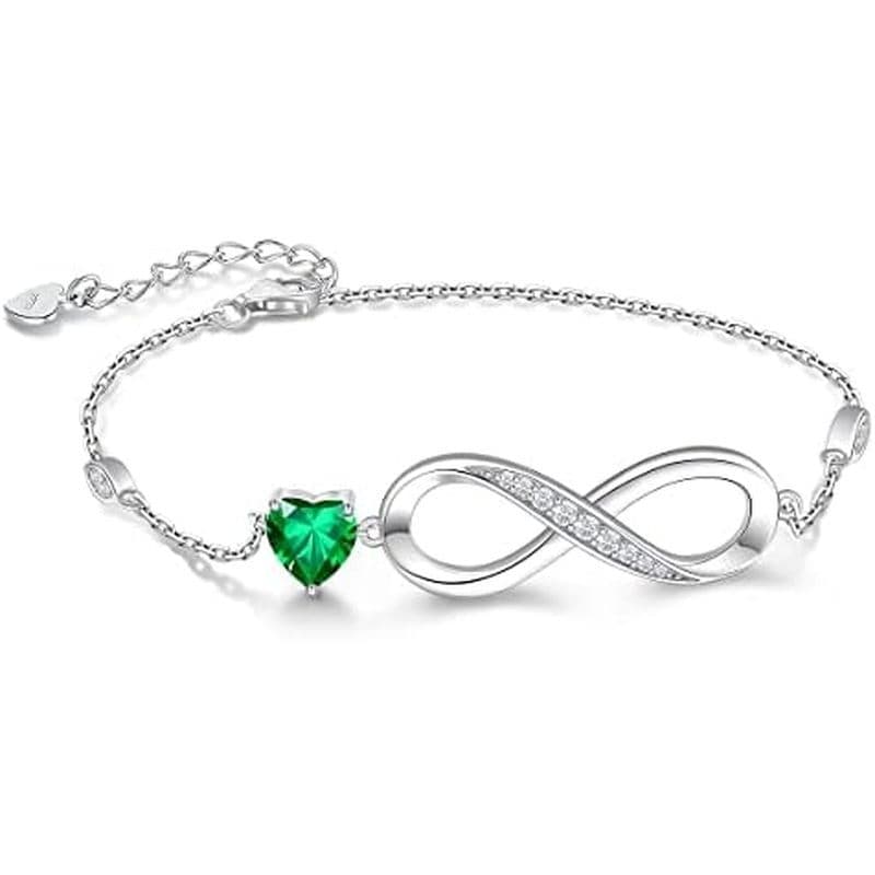 RIVIKO Infinity Love Heart Symbol Charm Pulseira Para Mulheres Prata Esterlina 925 Ajustável Aniversário Dia Dos Namorad