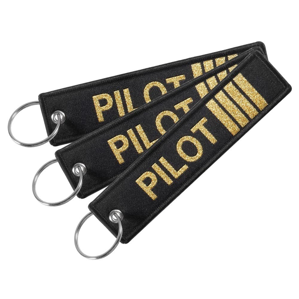 Chaveiro Piloto De Ouro Tricotado De Presente De Aviação Dourado