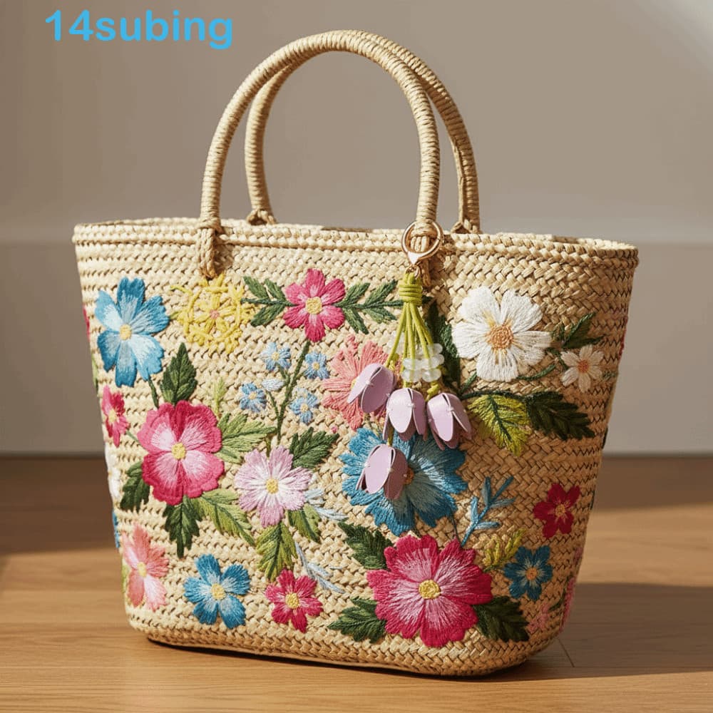 SUBING Pingente De Couro Pu Flor , Chaveiro De Desenho Animado Com Cabide Carro Bolsa De Moda Criativa